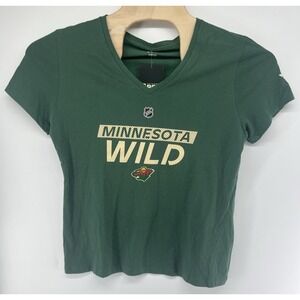 Fanatics NHL Minnesota Wild Womens XL V Neck T Shirt New NWT